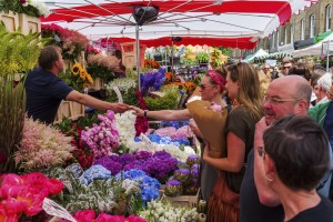 Columbia Road Flower Market in London, UK